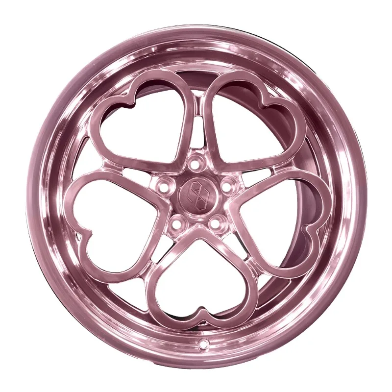 【2026】Forged Wheel New Style Heart-shaped 19 Inch 6.5j PCD 98mm ET35 Polished Five Spoke Rose Red Retrofit/Upgrade Passenger Car