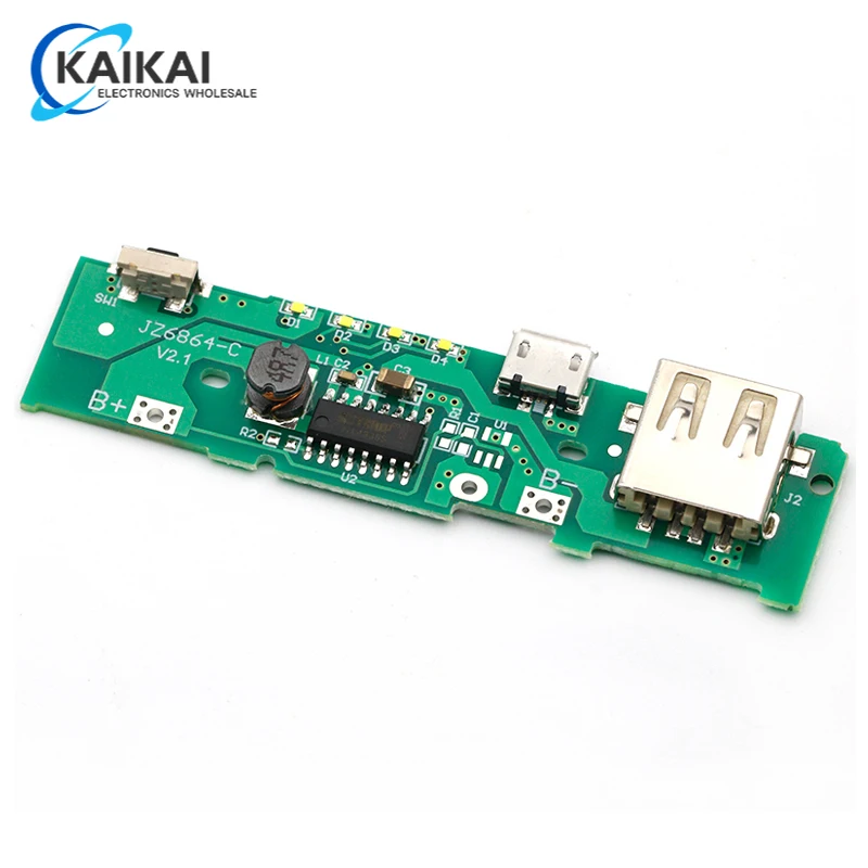 5V 2.1A/5V1A Power Bank Charger Charge Module Charging Circuit Board PCB Step Up Boost Power Module DIY 18650 Battery