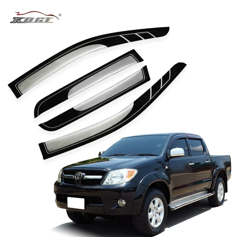 

Cars Accessories Smoke Body Kit Car Sun Shade Car Window Shades Door Visor For Toyota HILUX VIGO 2008