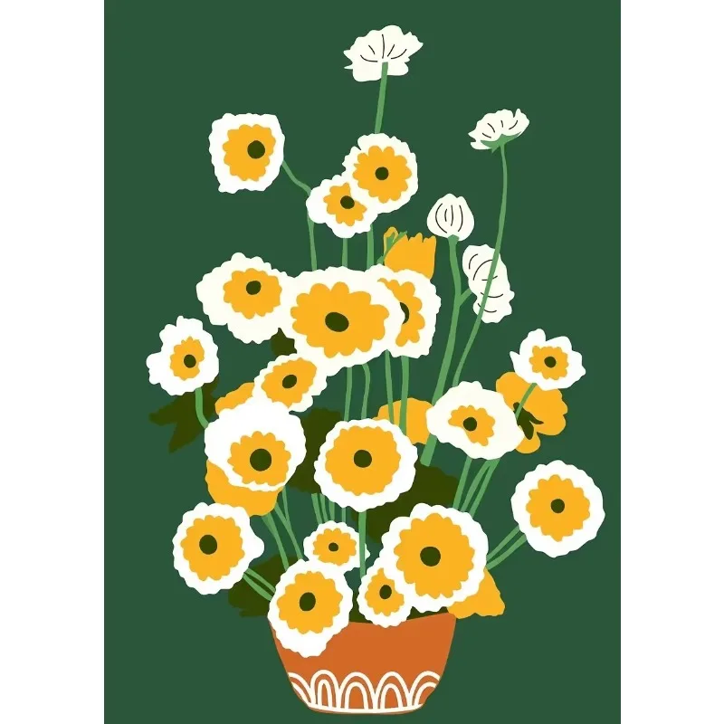 Simple Vase Art Poster Canvas Printing Color Fashion Trend House Home Villa Decoration Aesthetics Natural Wall Canvas Decorat