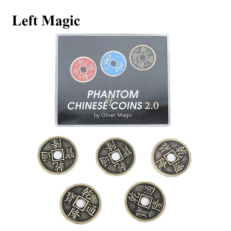 Funny Phantom of Chinese Coins 2.0 Magic Tricks Coins Appear Color Change Magia Magician Close Up Illusions Gimmicks Mentalism