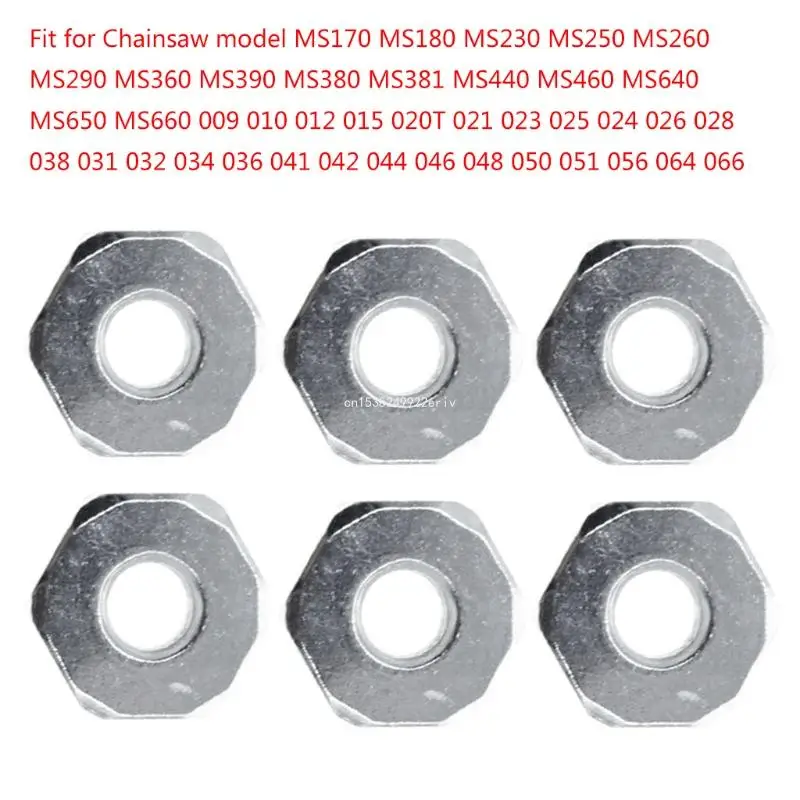 Durable Silver Sprocket Cover Bar Stianless Steel for 009 010 MS340 MS360 MS361 MS362 Chainsaw Replace Part 6 Set