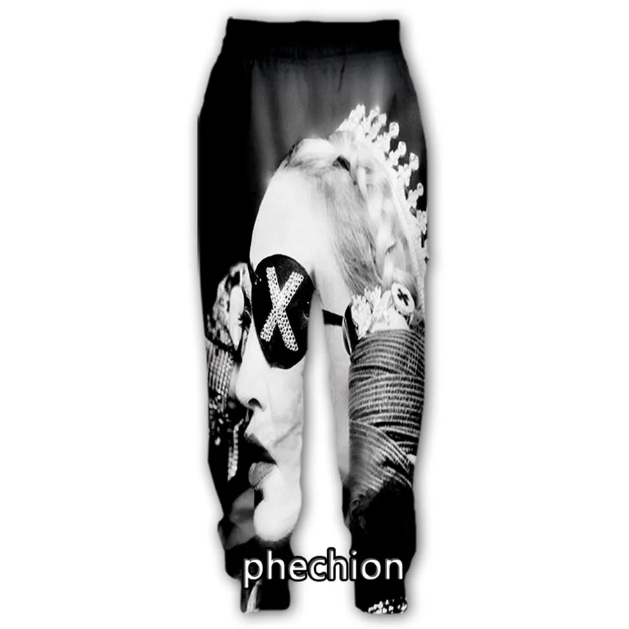 phechion  Men/Women  3D Printed Madonna Casual Streetwear Men Loose Sporting Long Trousers K207