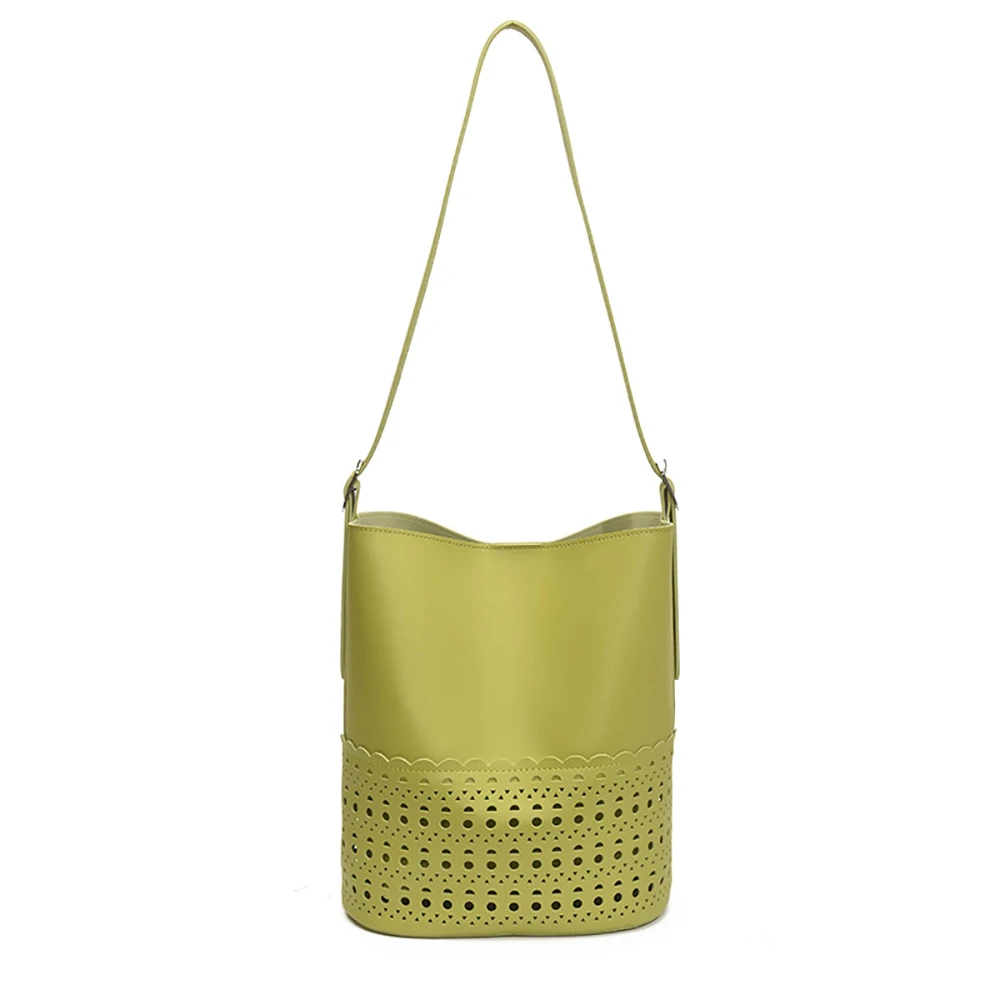 

Summer Large Capacity Bucket Bag Women's Casual All-Match Versatile Hollow Out One Shoulder Bags Shopping Commute Packs