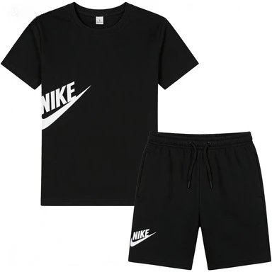 Conjunto de Camiseta y Pantalones Cortos de Verano para Hombre 2026, Conjunto Deportivo Transpirable, Camiseta de Manga Corta Informal y Moderna