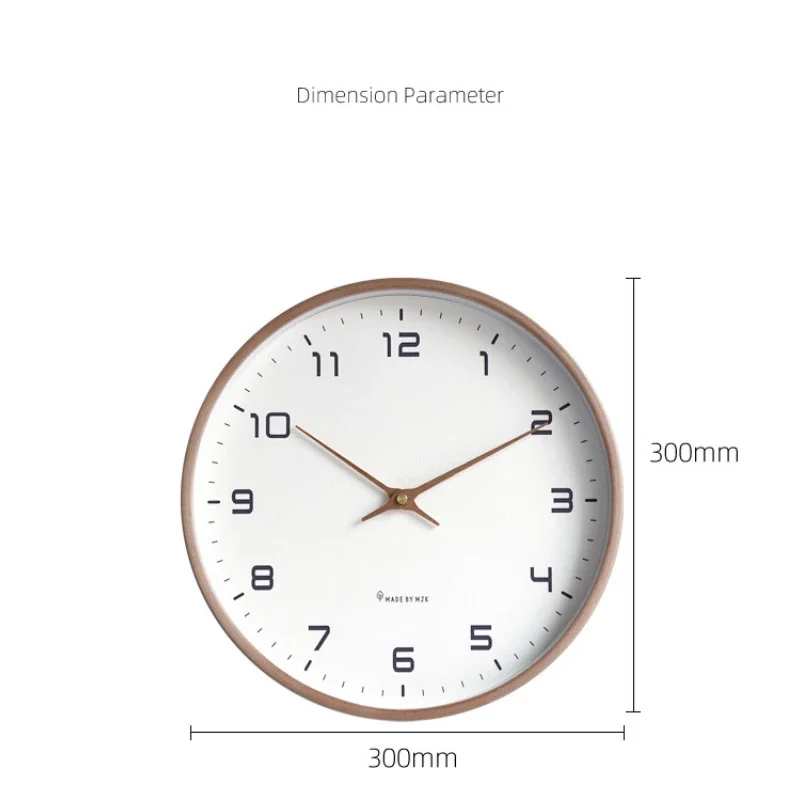 New 10/12/14inch Nordic Solid Wood Simple Wall Clock Living Room Home Decoration Silent Fashion Light Luxury Creative Clock