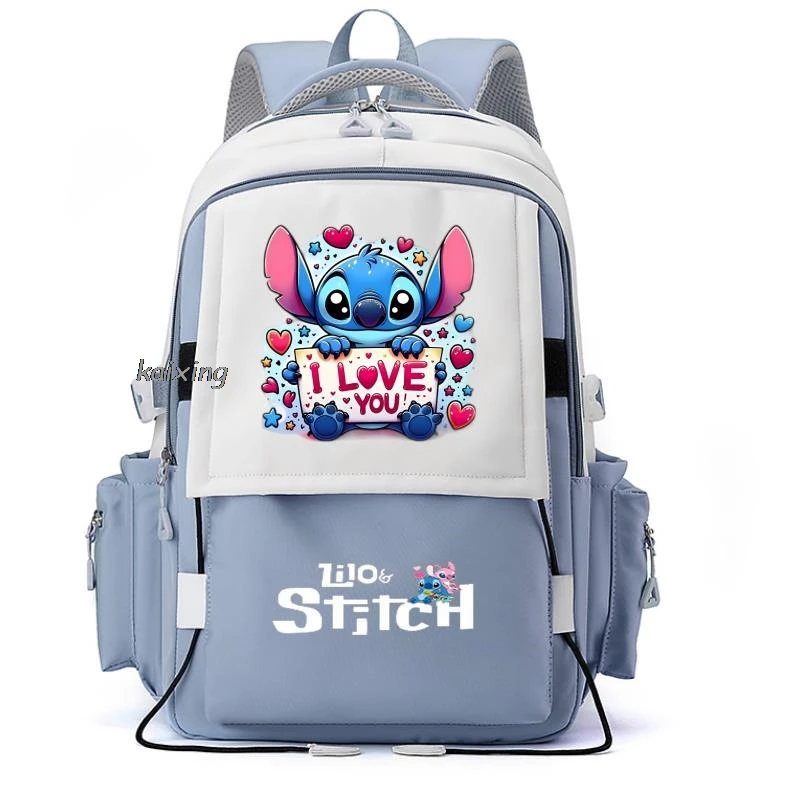 

New Disney Lilo And Stitch Nylon Women Backpack Female Travel Bag Backpacks Schoolbag for Teenage Girls Bookbag Mochila Bookbag