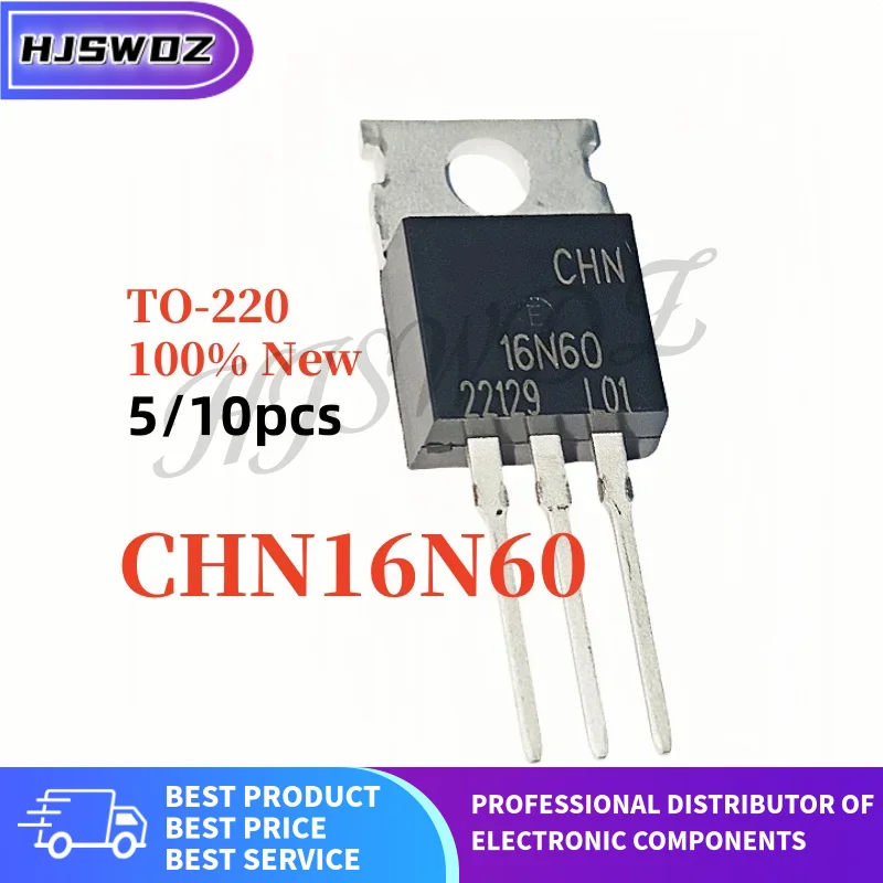 5 uds-10 Uds nuevo 16N60 CHN16N60 CHN 16A 600V TO-220 MOSFET canal N efecto de campo triodo motor en Stock