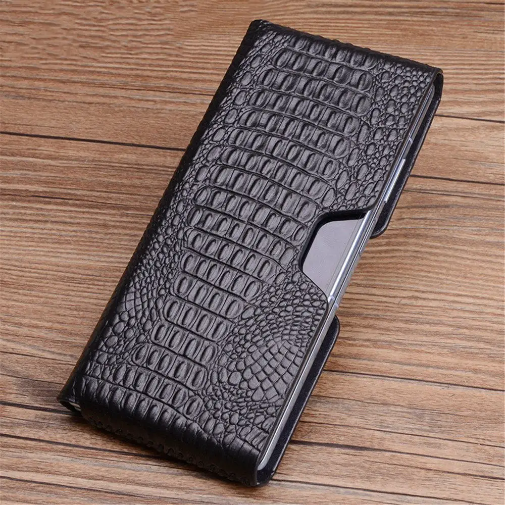 Premium Cowhide Leather Crocodile Case for Honor Magic V2 V3 V2 RSR Business Full Cover