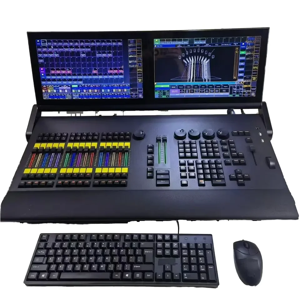 Professional Black Horse Stage Light Console Electric Push Rod Light Controller With Ma Dimmer