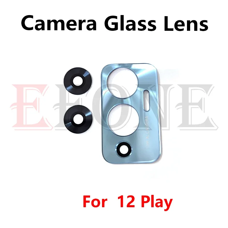 غطاء عدسة الكاميرا الخلفية الخلفية الزجاجية ، Infinix الساخنة 11 Play 12 Play مع ملصق AAdhesive ، اللون العيني ، جديد #1