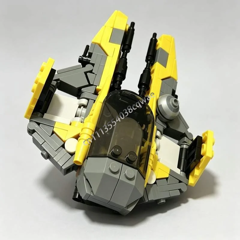 NEW 223PCS Sleek Jedi Light Space Interceptor MOC Sci-Fi Starfighter Model DIY Assembled Building Brick Collection Display Gift view 5