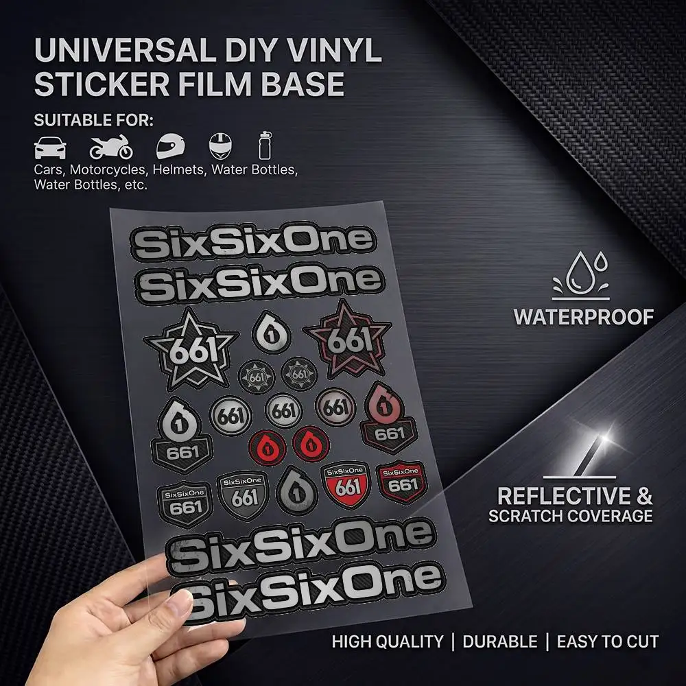 FOR 661 Durable Waterproof Reflective Decor Sticker Scratch Cover For Motorcycle Car Helmet Fridge Accessories - view 2