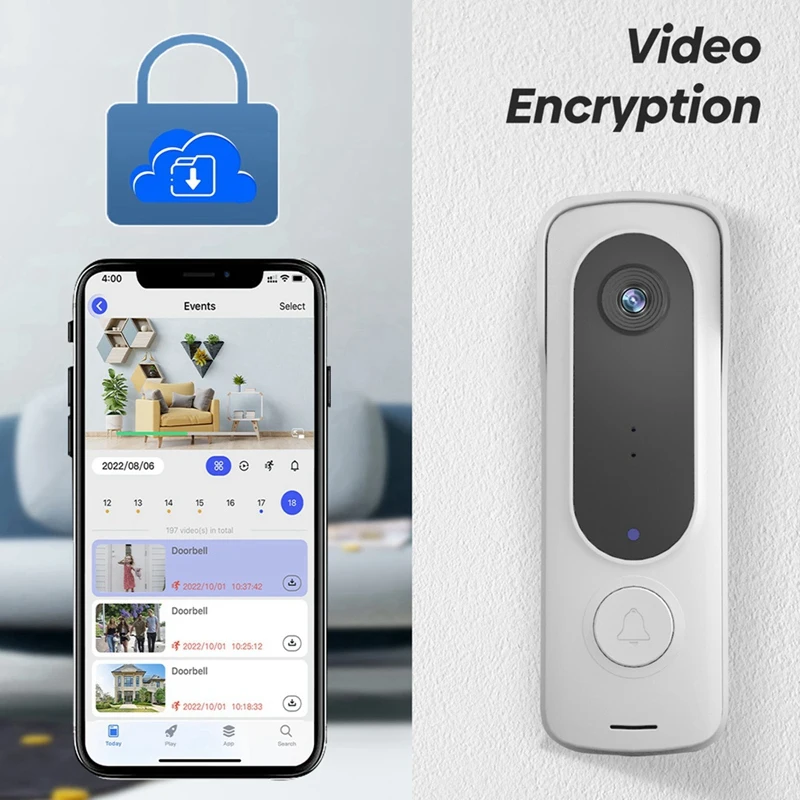 Hot-Smart Wireless Video Doorbell Digital Visual Intercom WIFI Door Bell Electronic Doorbell 480P Home Security Camera