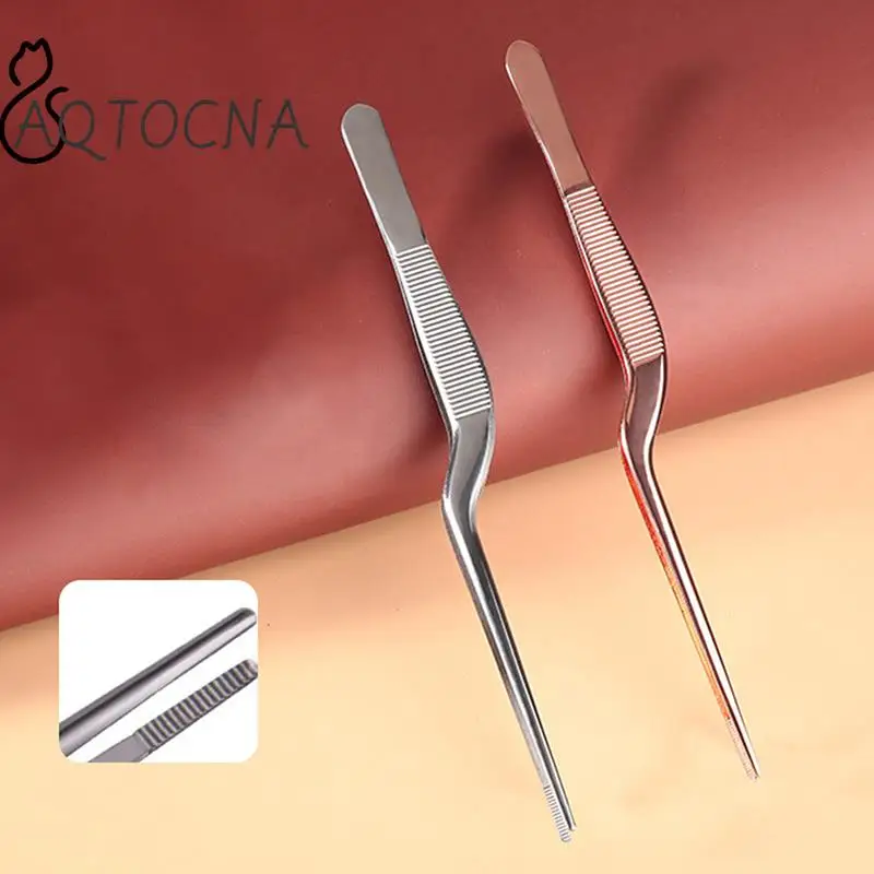 13.5cm Earpick Wax Removal Ear Nose Forceps Angled Clamp Nasal Tool Curved Earwax Tweezers Clip Eyelash Remover Cleaner Tweezer