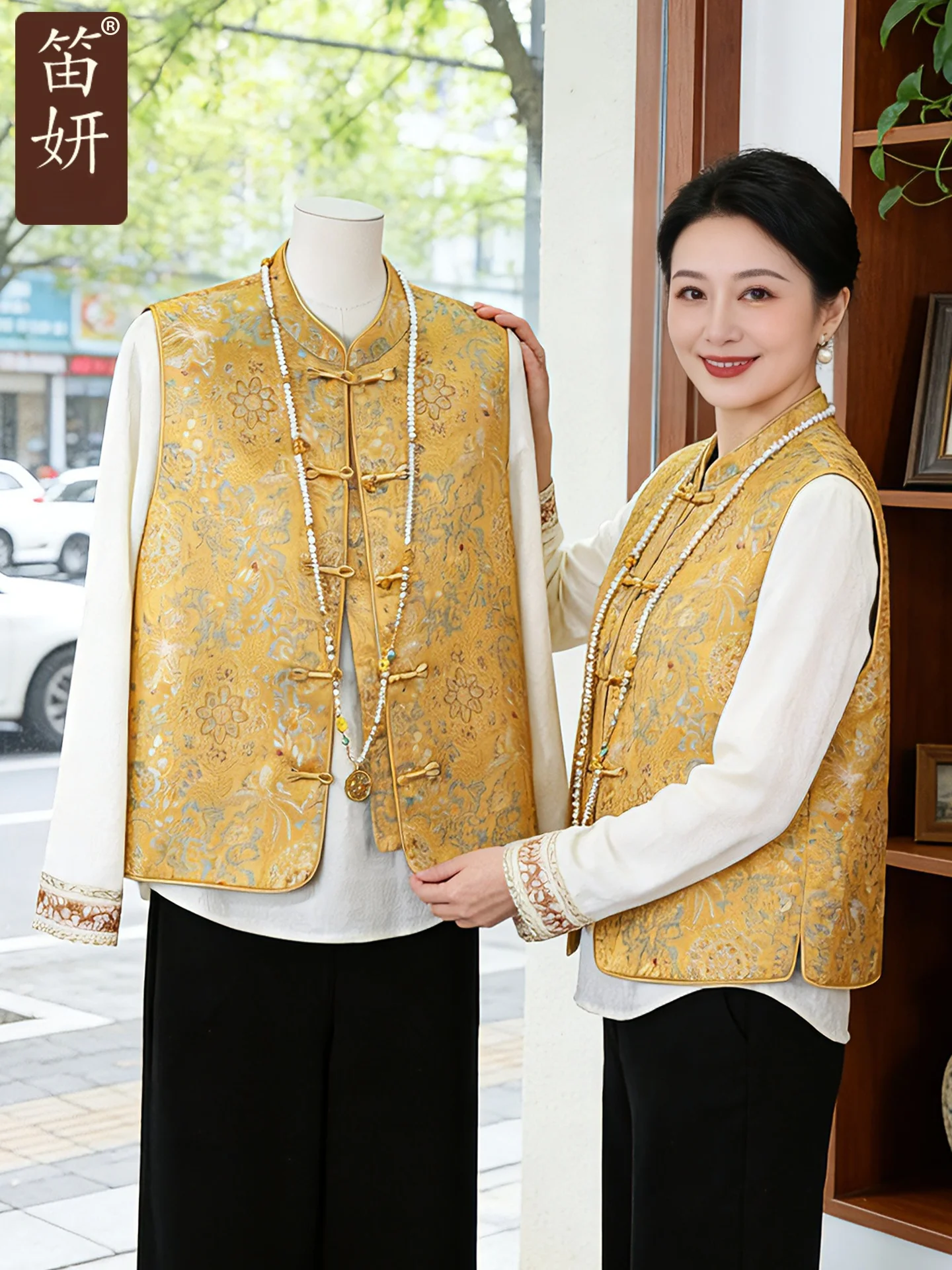 

Новая весенняя модная куртка в китайском стиле для женщин среднего возраста, с круглым вырезом, верхняя одежда