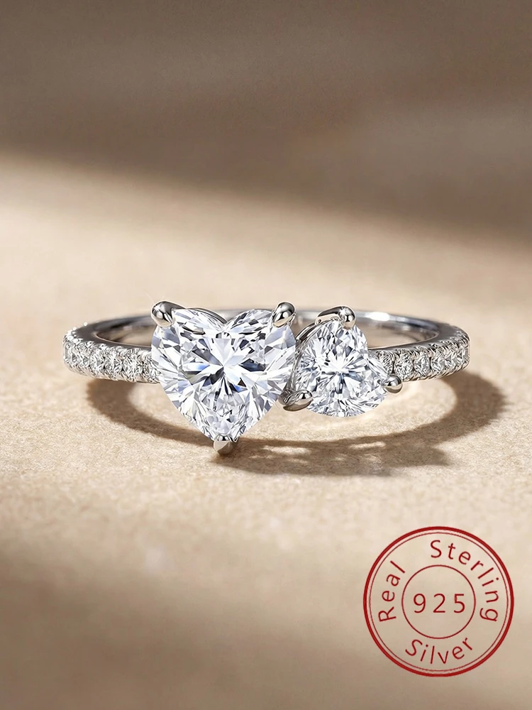 Gorgeous Shine Fashion Zircon Various Styles Ring For Women 925 Sterling Silver Party Anniversary Romantic High Quality Jewelry