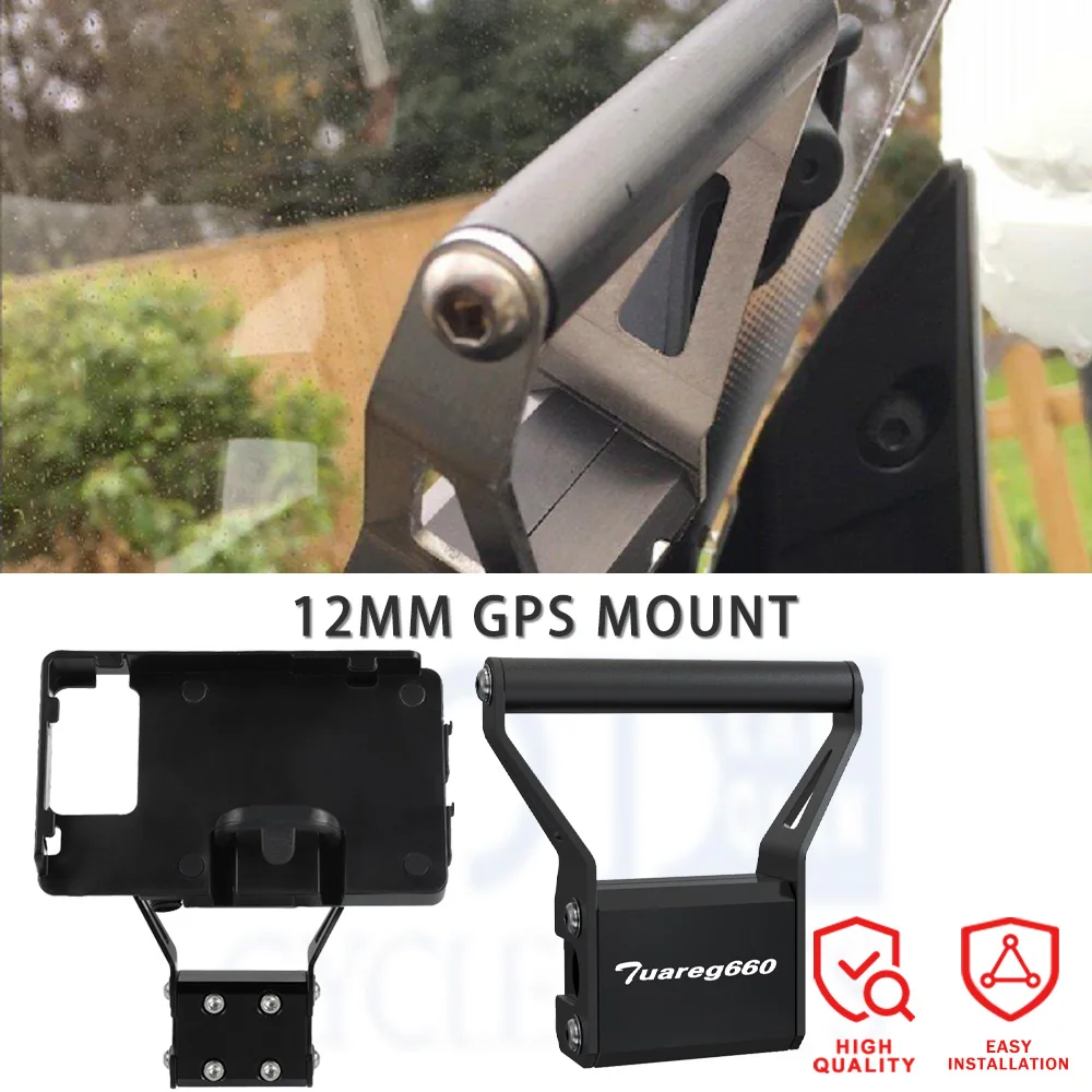 

New Motorcycle Accessories GPS Mounting Bracket 12MM GPS Mount CNC Aluminium For Aprilia Tuareg 660 2022-2023-2024-2025-2026