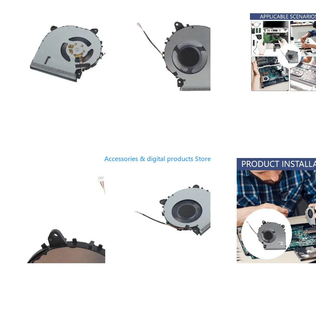 77JD Laptop Cooling Radiator Fan for X515 X515DA Notebook Internal Heatsink Replacement
