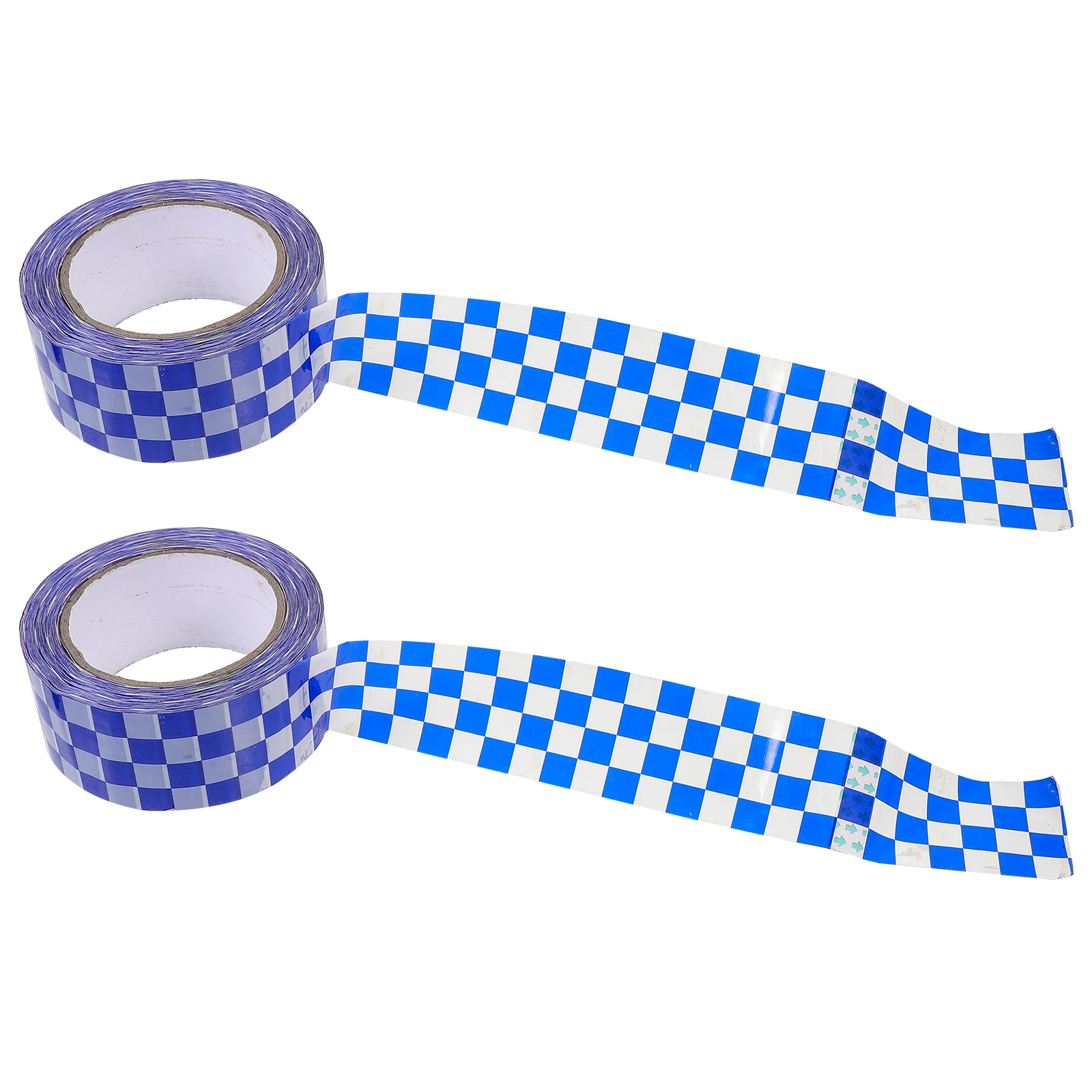 

2 Rolls Chessboard Sealing Tape Blue White Grid 3M Adhesive Packaging Tapes for Shipping Goods Decorative Bopp Packing Supplies
