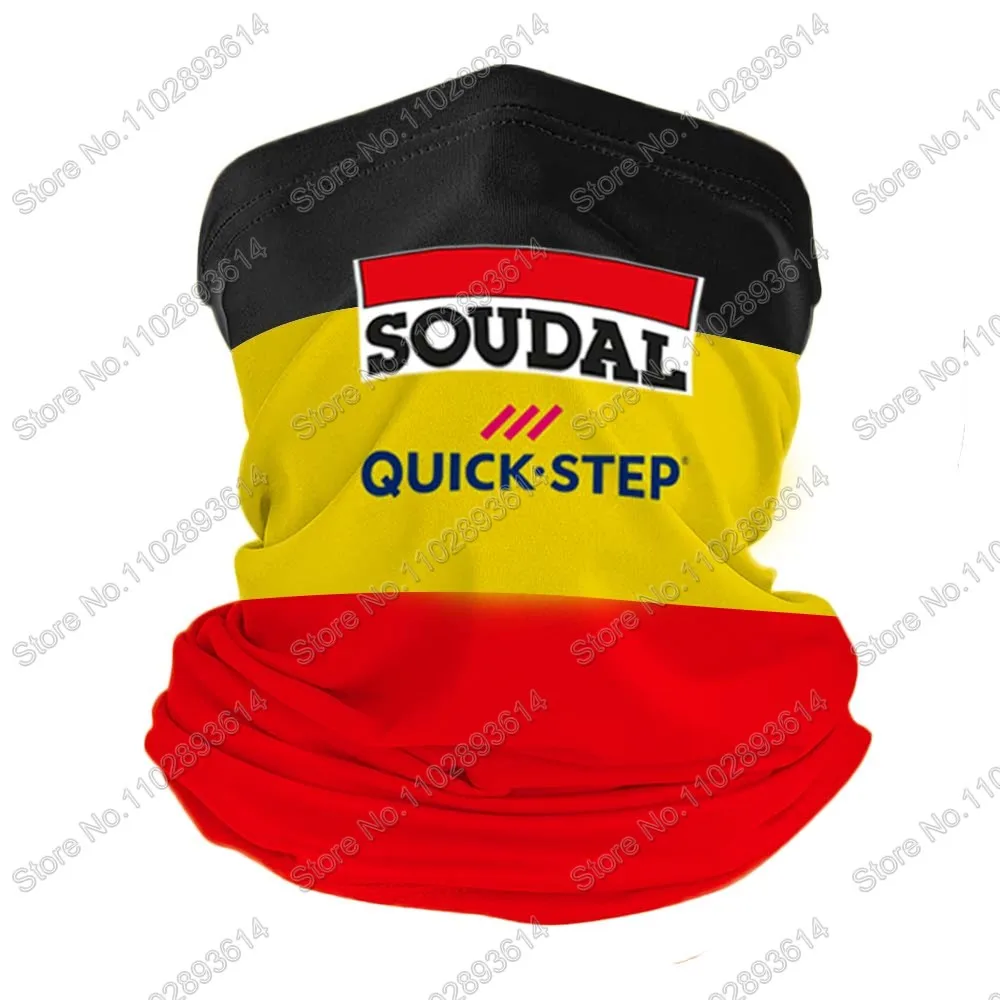 Soudal QUICK STEP 2024 copricapo ciclismo scaldacollo multifunzionale protezione UV giro sciarpa magica pesca escursionismo fascia