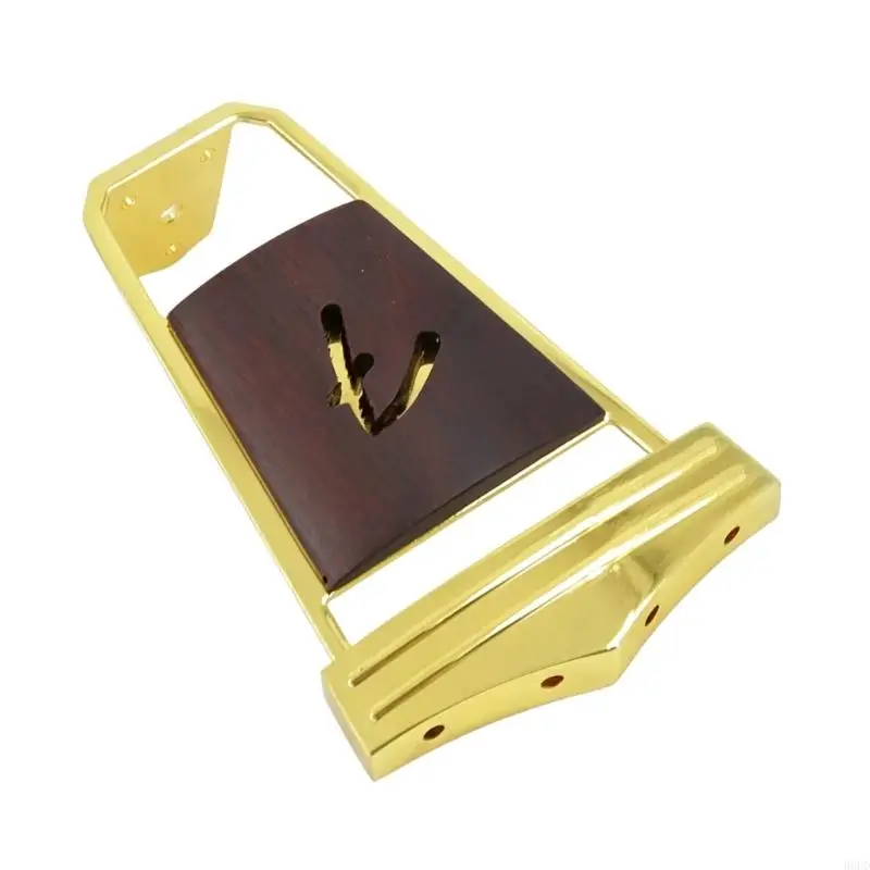 4 Saiten E-Gitarre Bass Trapez Saitenhalter Brücke Palisander Inlay Archtop Gitarre Saitenhalter Einfach zu installieren – Detail 4