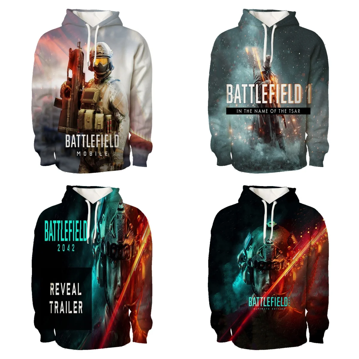 

Cartoon Pattern Clothing XXS-4XL Size Battlefield Adult Fashion Casual Hoodied Teen O Neck Hoodies Y2k Autumn Winter Sweatshirt
