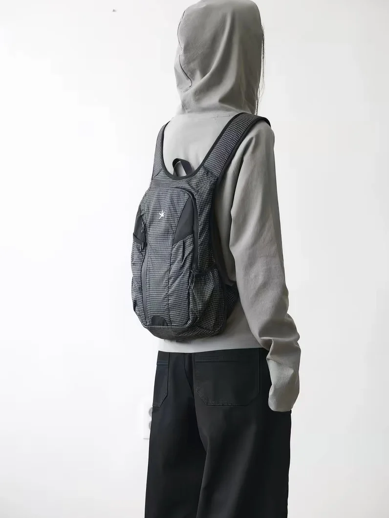 Sese 2-Color the COLDEST MOMENT Autumn Winter Little Star Casual Double Shoulder Backpack Outdoor Functional Style Unisex