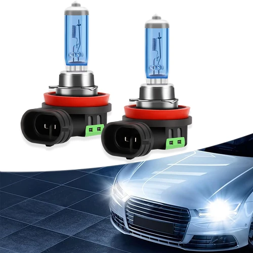 Imagen 1 del producto Faro de coche de 100W H7 H1 H4 bombilla halógena haz ultrabrillante HB3 HB4 H11 9005 9006 luz antiniebla de haz bajo/alto H8 H9 5202 reemplazo