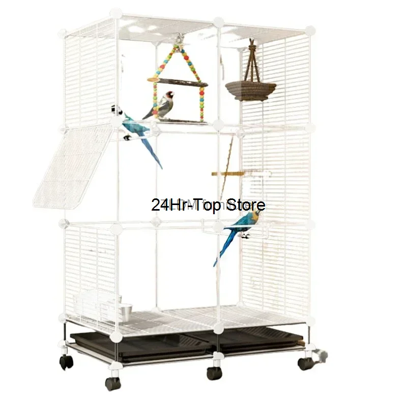 Imagem -06 - Grandes Gaiolas de Pássaros Portáteis Canário Especial Papagaio Budgie ao ar Livre Luxury Park Breeding Aves Suprimentos Wz50bc