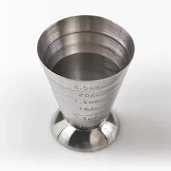 1pc 75ML Stainless Steel Measuring Cup Cocktail Tools Mixing Drink Accessories Three Scale Wine Measuring Cups For Home Party