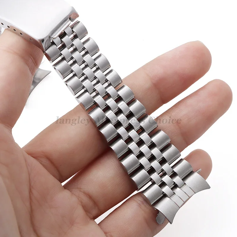 18/19/20/21 مللي متر نهاية منحنية الصلبة أربطة من الفولاذ المقاوم للصدأ ل رولكس DATEJUST لحزام اليوبيل ل سوار سايكو الرجال امرأة حزام الساعات