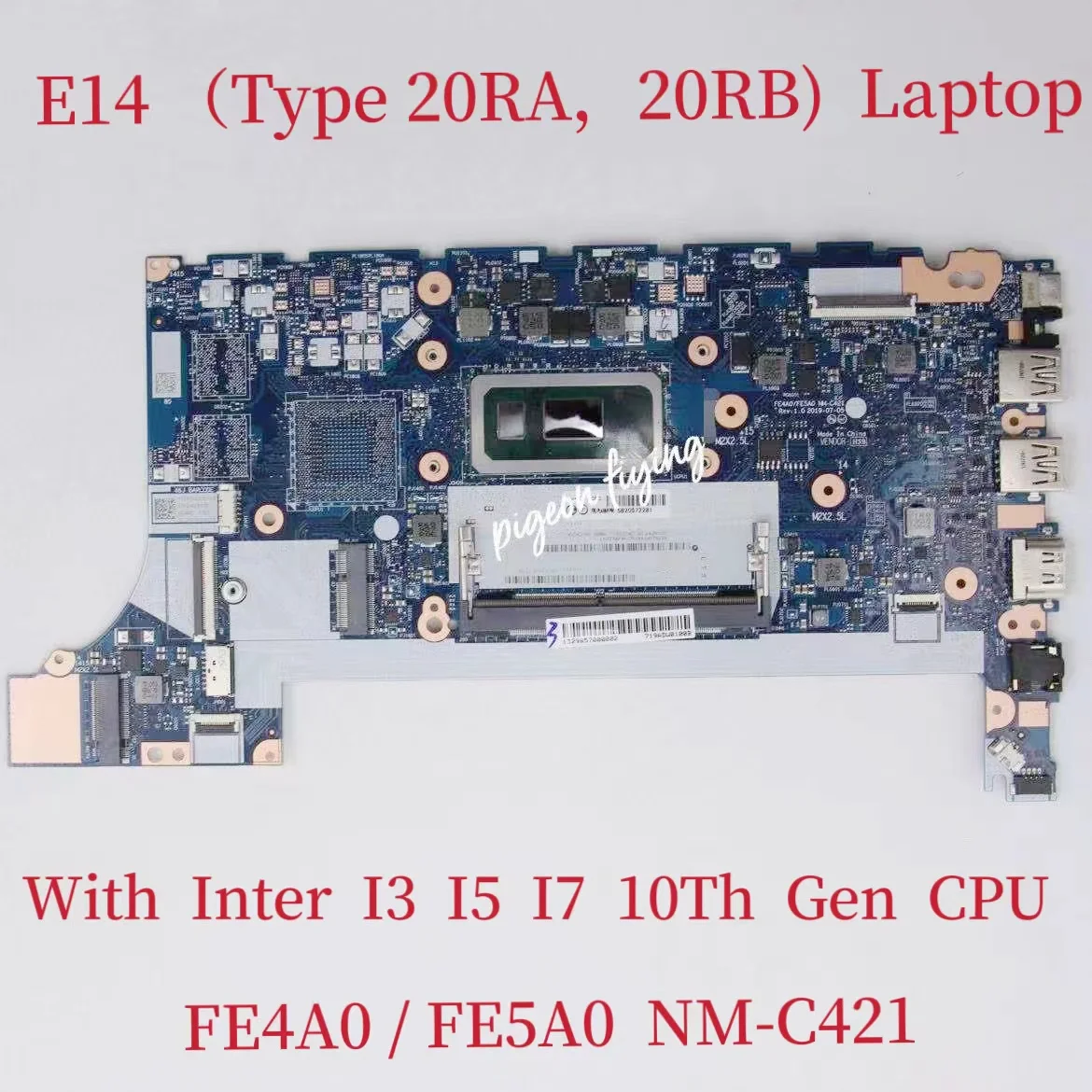 

NM-C421 Mainboard For ThinkPad E14 (Type 20RA 20RB) Laptop Motherboard With I3 I5 I7 10th Gen CPU UMA FRU5B20S72277 5B20S72275