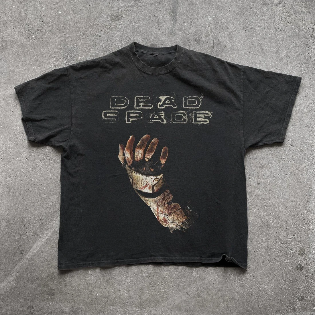 Camiseta Retro Negra Dead Space 08 para Hombre, Cuello Redondo, Algodón Puro, Talla Grande, Camiseta Unisex de Estilo Urbano, Camisetas con Estampado