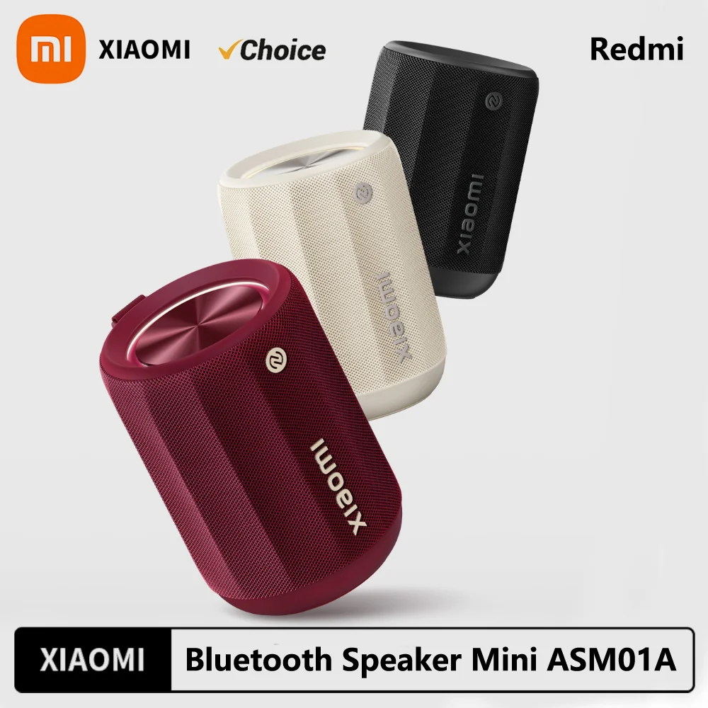 Caixa de Som Bluetooth Xiaomi Mini ASM01A Bluetooth 5.3 Luz RGB IP67 360 ° Som Estéreo Omnidirecional Portátil para Exterior com APP Mi Home
