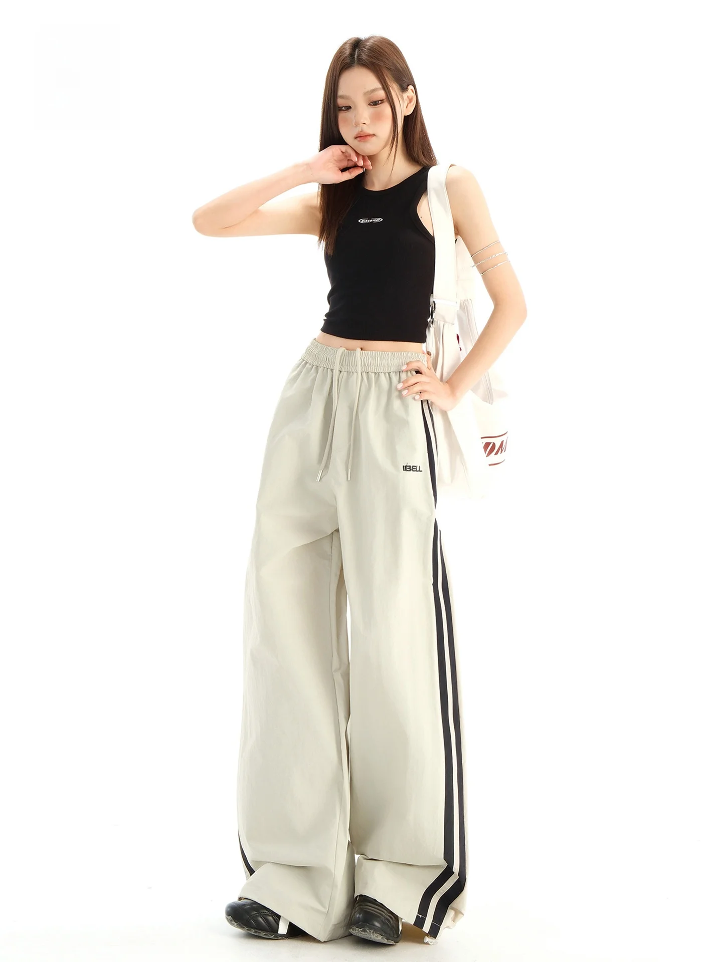 American Women's Sle High Waist Wide Leg Casual Trouser. - Image 3