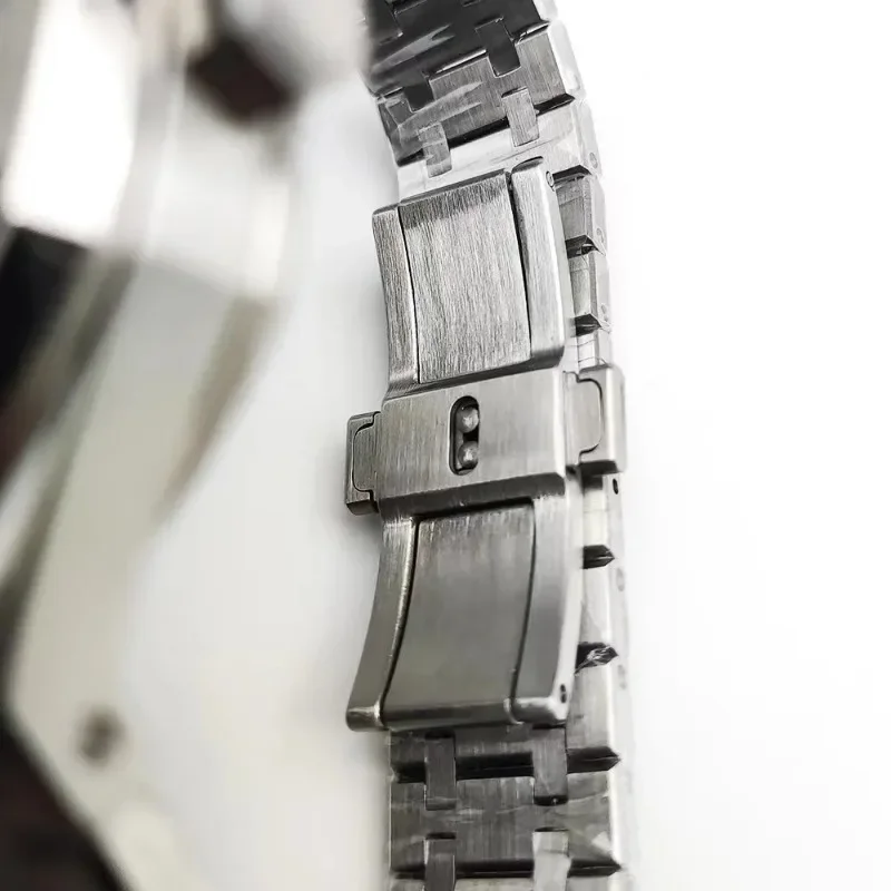 حافظة 41 ملم + مجموعة حزام، ملحقات أجزاء ساعة رجالية، سطح مرآة الياقوت مناسب لحركة NH35/NH36 قرص 31.8 ملم