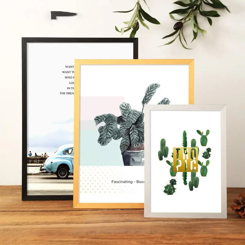 Aluminum Alloy Picture Frame Simple Wall Hanging Poster Metal Narrow  Frame A3 Tabletop Display A4 Wall Art 8K 4K Puzzle ...