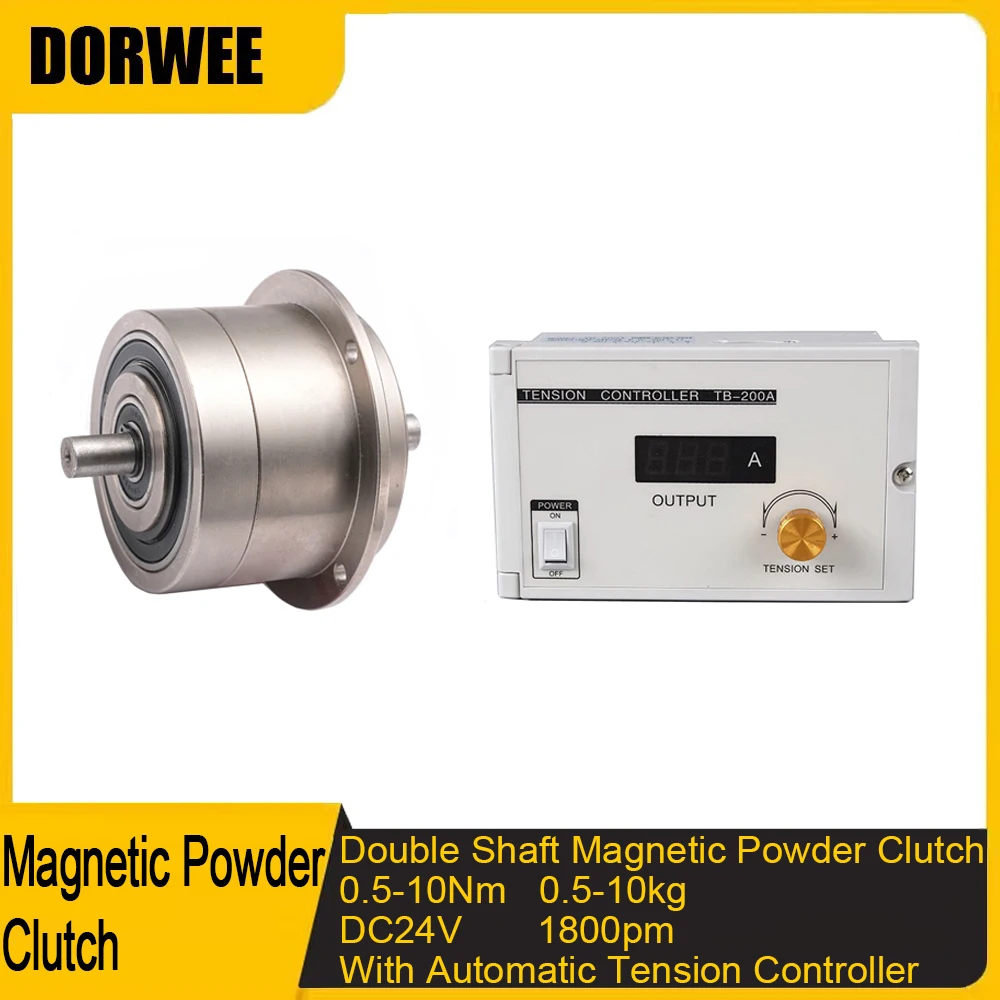 ZKG-AN Type Double shaft Miniature Magnetic Powder Clutch 1500 rpm 1Nm 2Nm 5Nm 10Nm Magnetic Powder Clutch for Paper machine