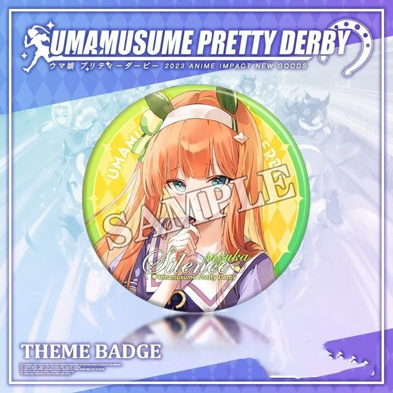 Uma mosume-بروش دش الأرز ، جميلة ديربي توكاي تيو ، أسبوع خاص ، ملابس ، دبوس طية صدر السترة ، تذكار ، زر ناعم ، قبعة مزخرفة