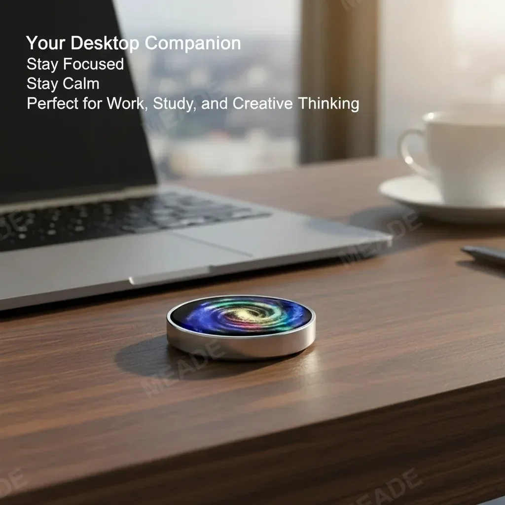Stainless Steel Decompression Gyroscope Toy Metal Fingertip Rotating Galaxy Star Gyro Desk Toy Stress Relief Adult Gift
