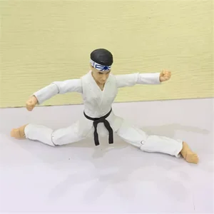 شخصية عمل طفل الكاراتيه ، دمية مشتركة ، بولي كلوريد الفينيل الصلب ، لعبة موديلة جون STD ، مجموعة كرتون ، 15 سم أفضل 6 مبيعات تدريب الكاراتيه دمية - No5