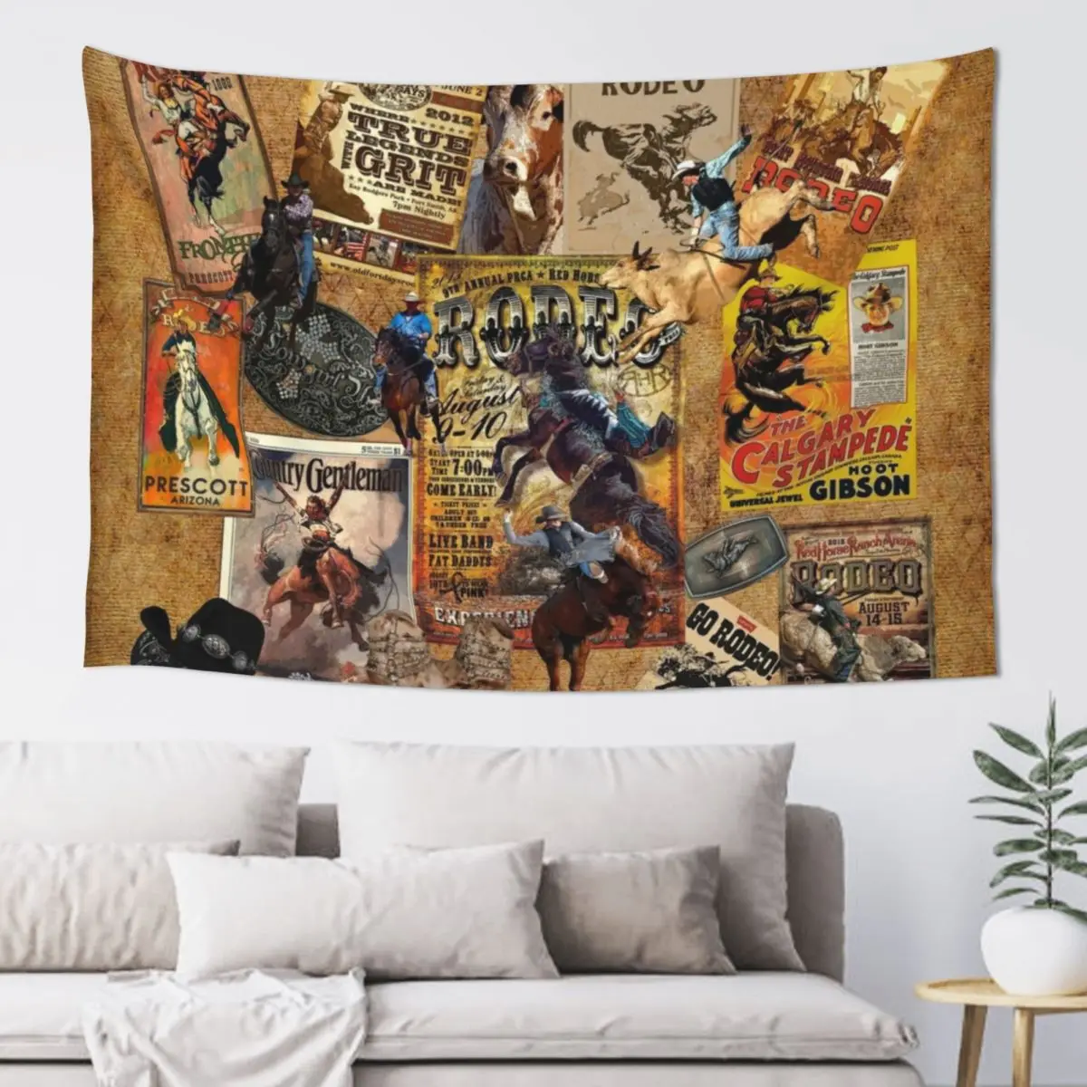 

RODEO USA. VINTAGE RODEO Tapestry On The Wall Aesthetic Room Decorations Tapestry