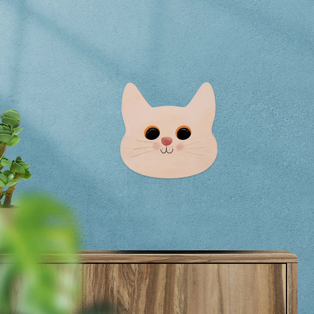 

8Pcs Wood Animal Head Cutouts Unpainted Wooden Pieces DIY Crafts Painting Supplies Natural Wood Animal Heads DIY Wooden Cutout