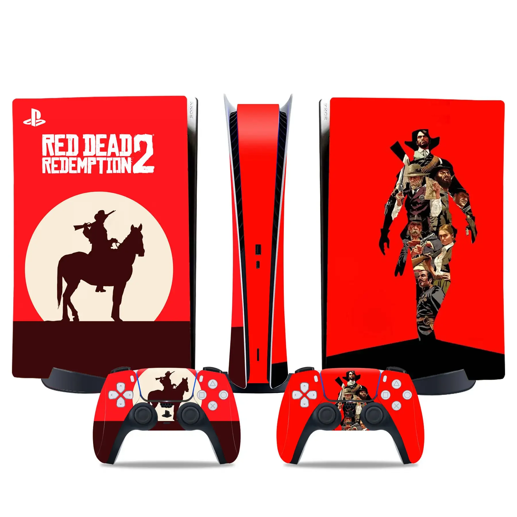 Red dead Redemption 2 skin For PS5 digital Skin sticker Slim/PS5 edition Console And Controller Cover Skin Vinly Decals Skins