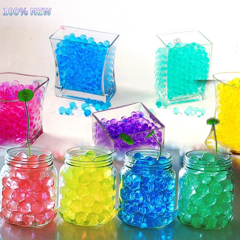 Home Decor Water Beads Colorful Pearl Gel Ball Polymer Splat Hydrogel Potted Crystal Mud Soil Toy Grow Magic Jelly Wed Blaster