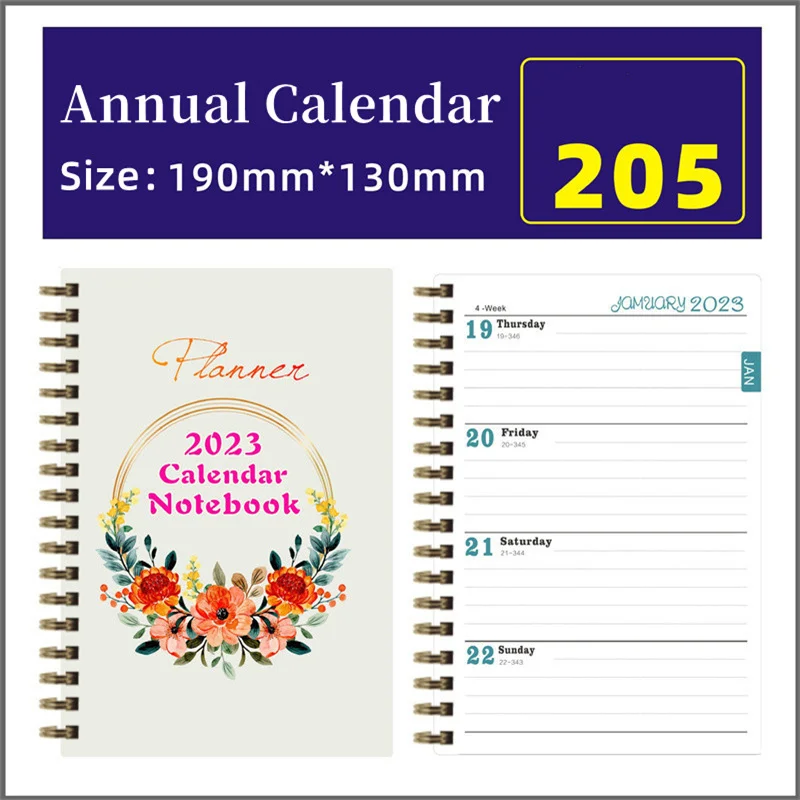 Daily Calendar Planner Notebook 2023 Weekly Monthly Office Agenda Organizer Time Management Personal Appointment Journal Wedding