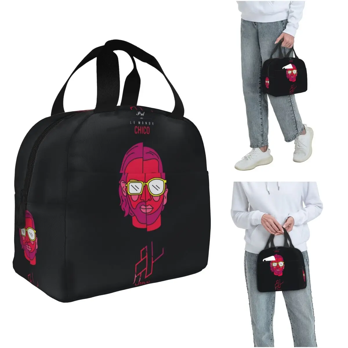 

PNL Nabil Andrieu And Tarik Andrieu Singer Insulated Lunch Bag Cooler Thermal Food Box Tote Lunch Boxes Container