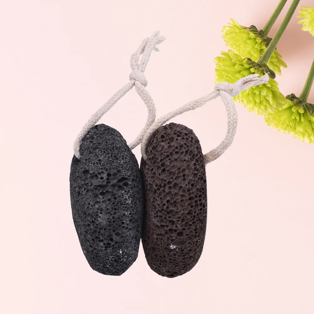 

2Pcs Lava Pumice Stone Callus Remover Softening Rough Skin Dead Skin Removal for Feet Heels Hands Comfortable Grip Exfoliation