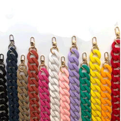 Cadena acrílica para bolso de mujer, tira de correa para hombro, accesorios anchos hechos a mano, coloridos, bricolaje, 120com